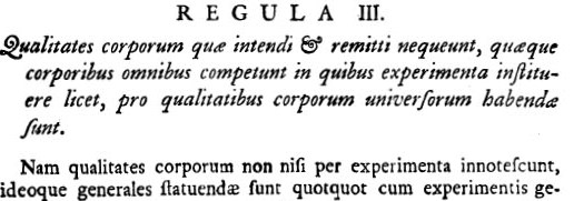 Newton Regulae Philosophandi III